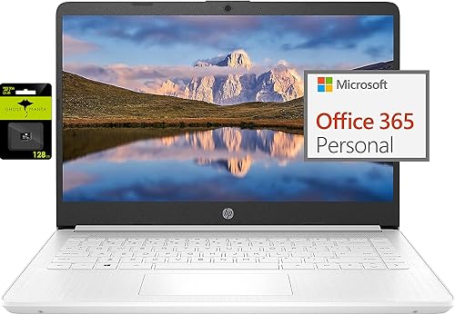 HP Newest 14″ Ultral Light Laptop for Students and Business, Intel Quad-Core N4120, 8GB RAM, 192GB Storage(64GB eMMC+128GB Micro SD), 1 Year Office 365, Webcam, HDMI, WiFi, USB-A&C, Win 11 S